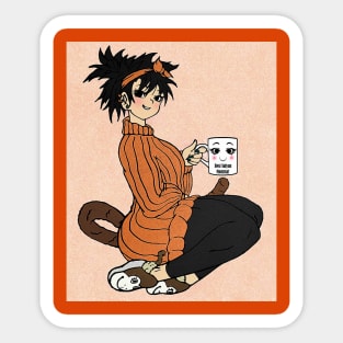 Best Saiyan Momma Orange Sticker